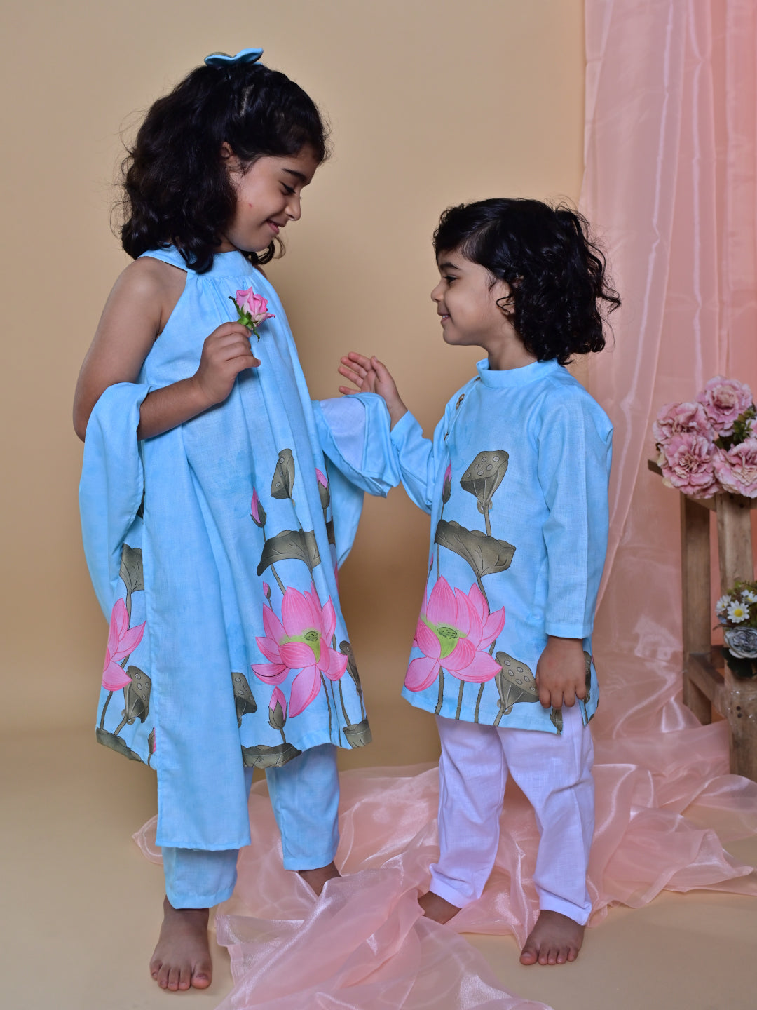 Blue Lotus Kurta Set