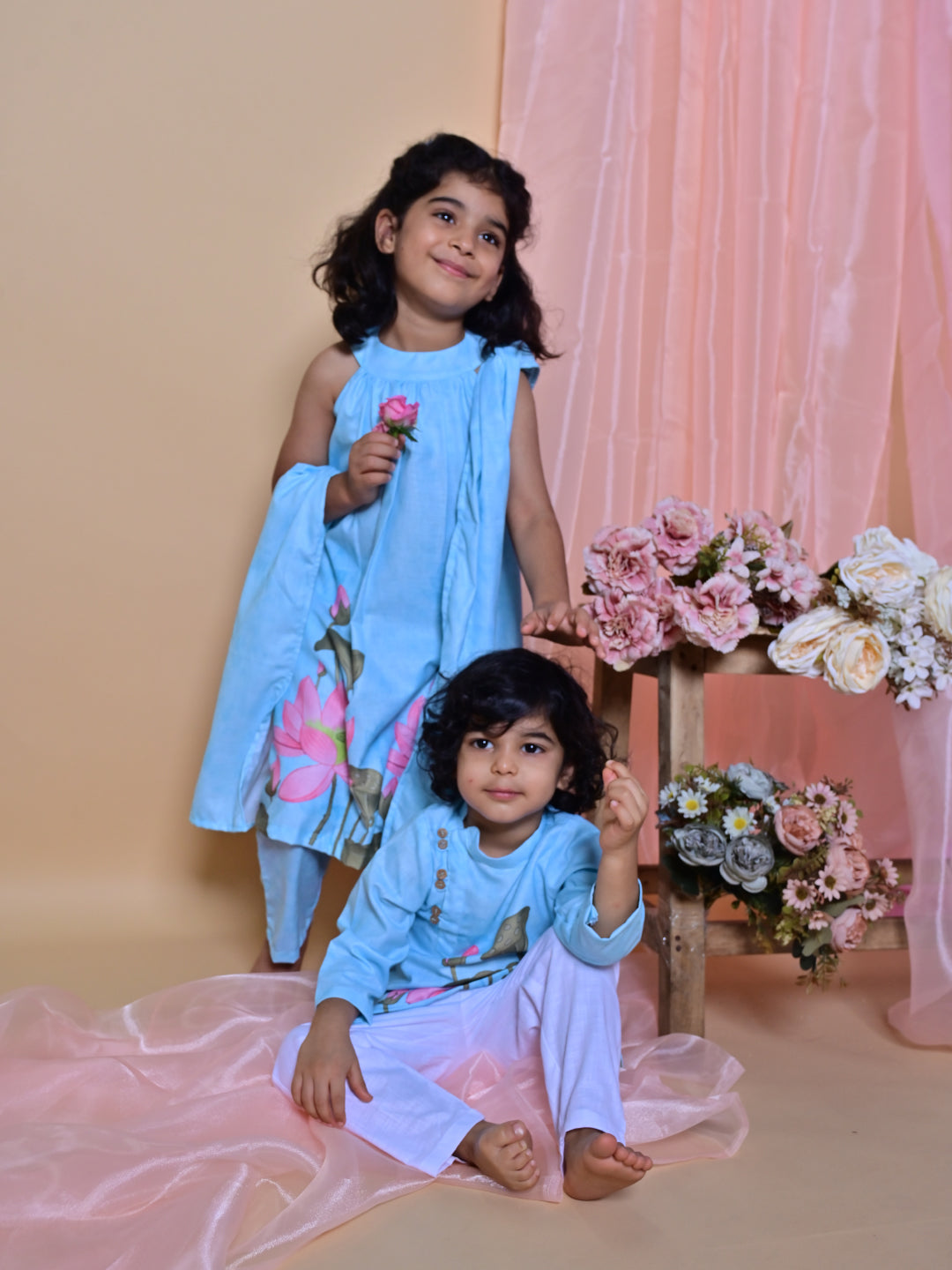 Blue Lotus Kurta Set