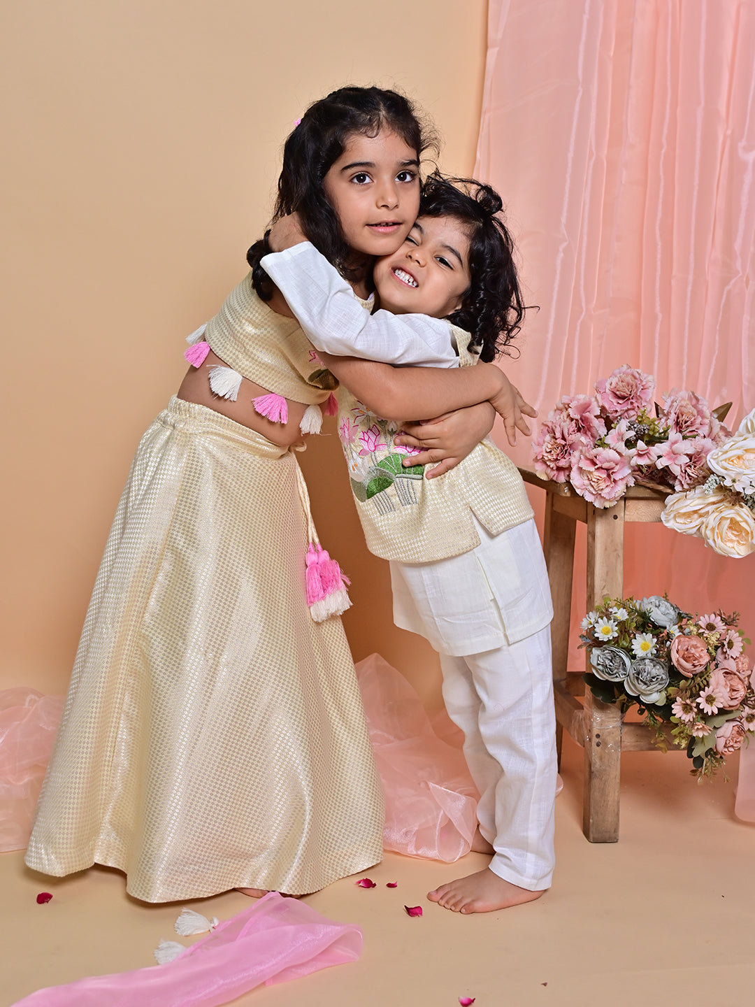 Cream Lotus Lehenga