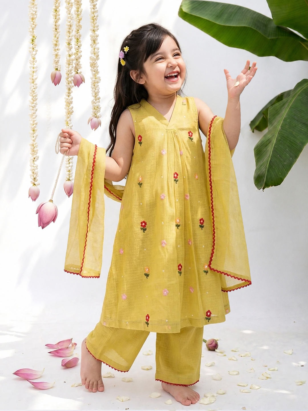 Yellow Kamal Tunic Sets