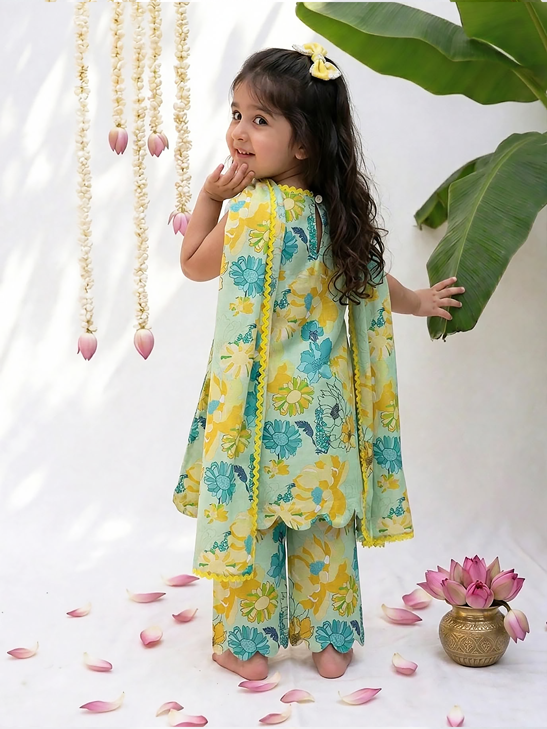 Green Mahek Printed Tunic Set