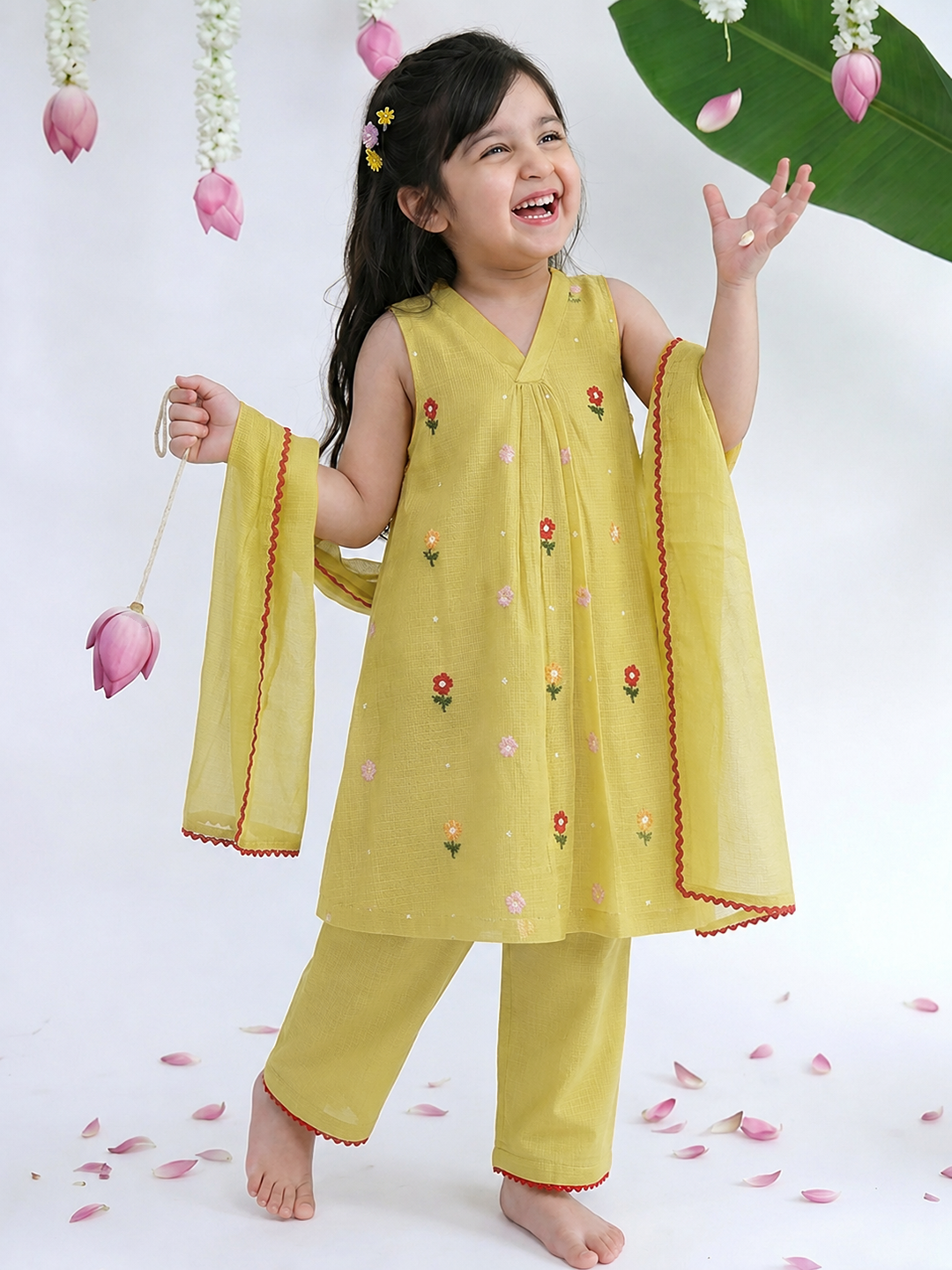 Yellow Kamal Tunic Sets