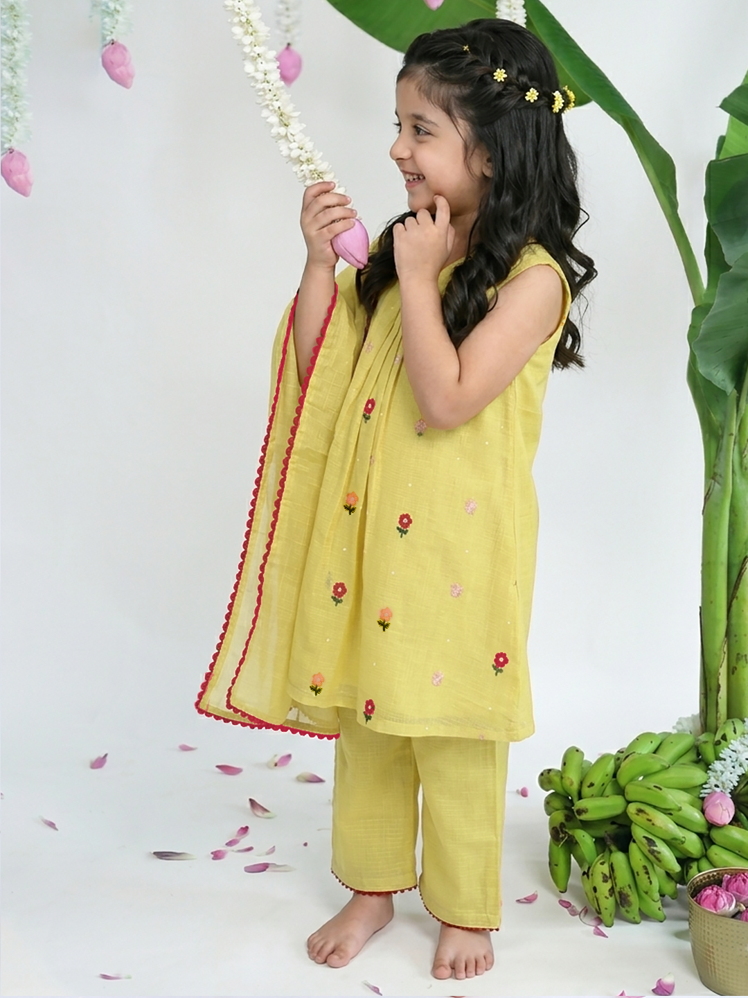 Yellow Kamal Tunic Sets