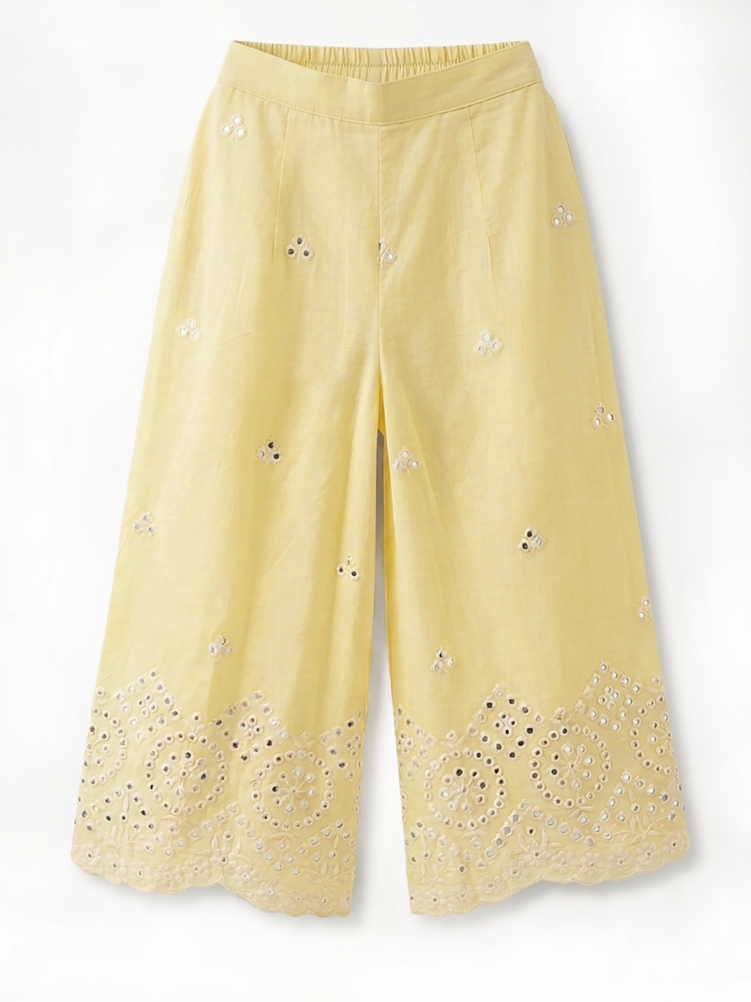 Butter Yellow Lucknowi Tunic set