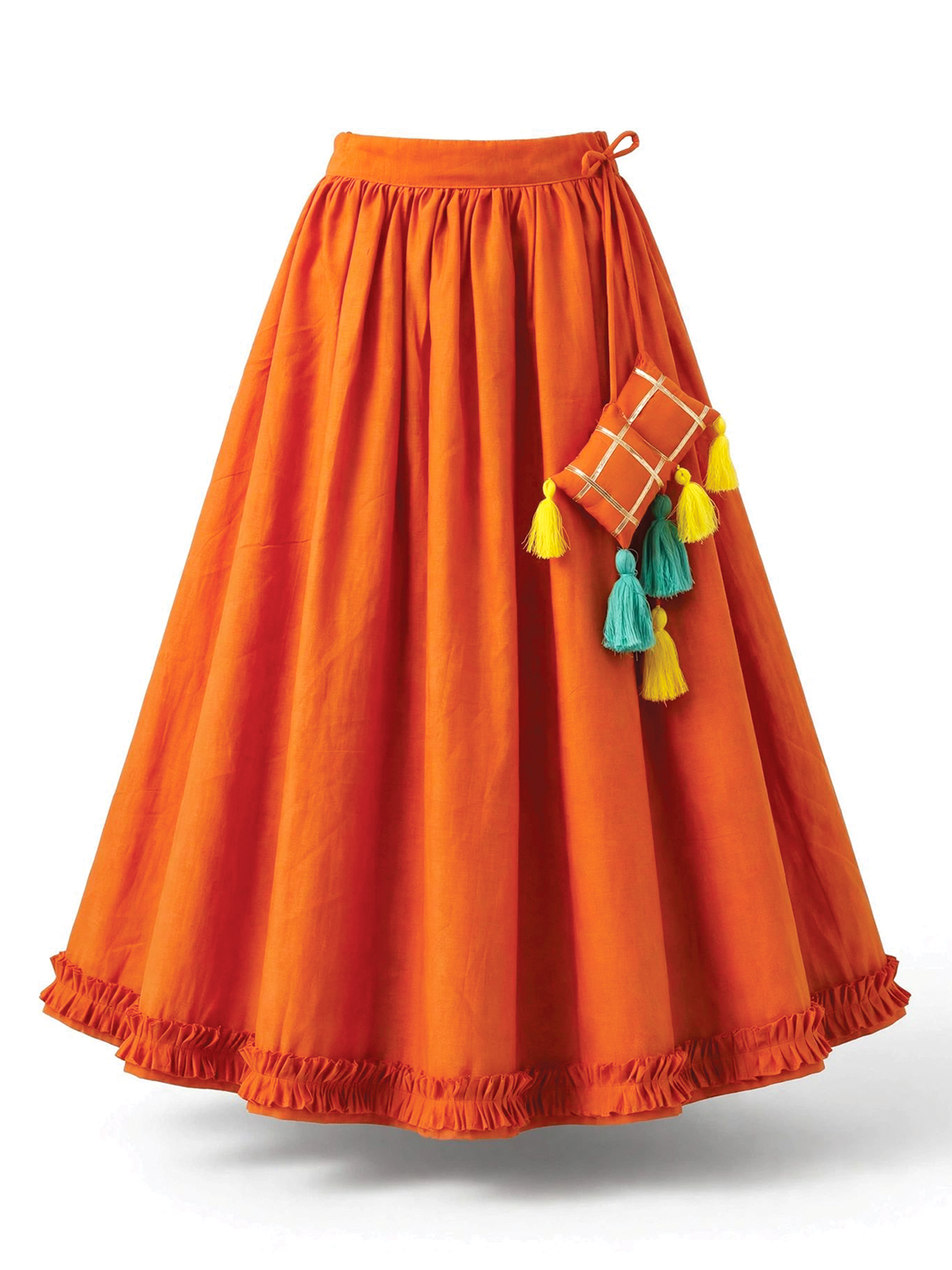 Narangi Gher Lehenga Set