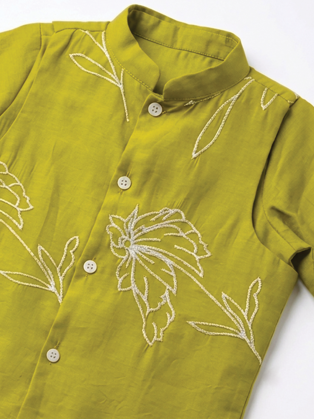 Embroidered Kurta Jacket Set