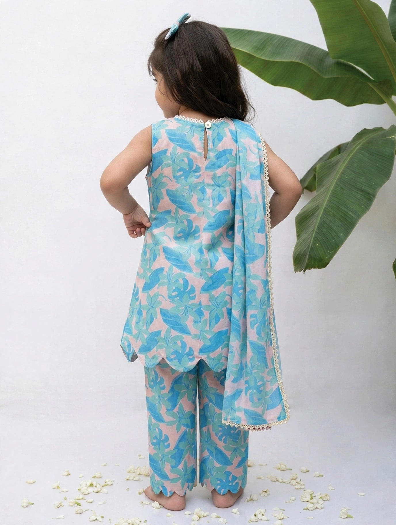 Blue Rose Printed Tunic set