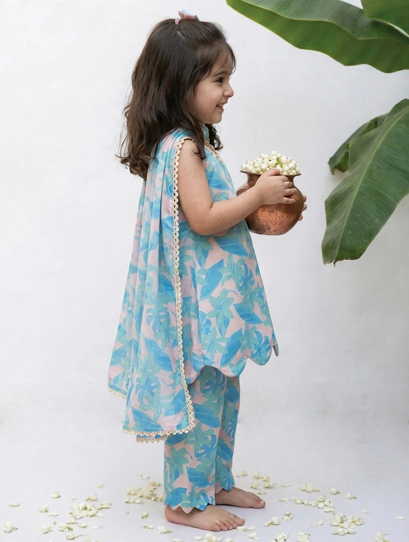 Blue Rose Printed Tunic set