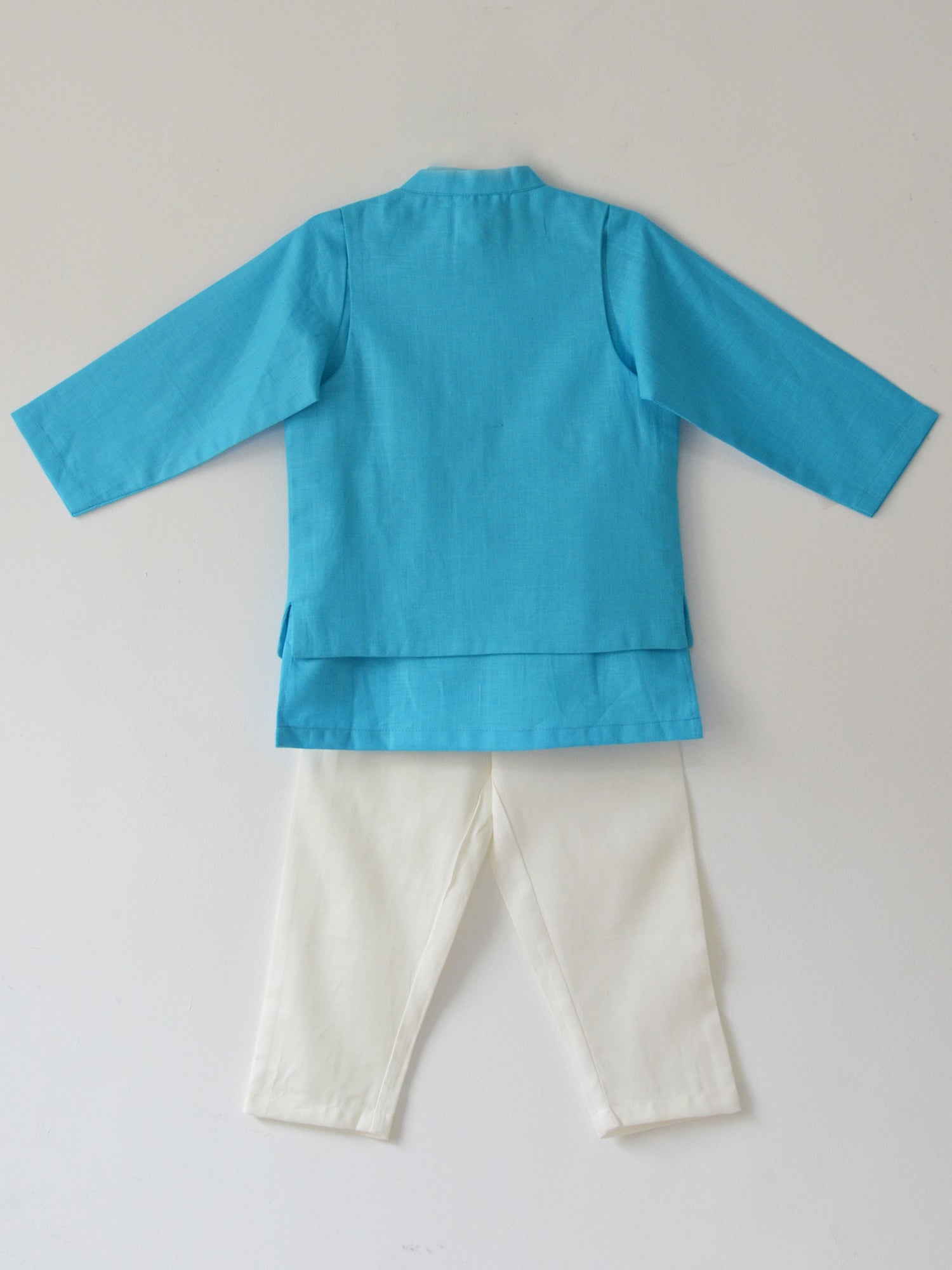Aqua Elephant Kurta Set