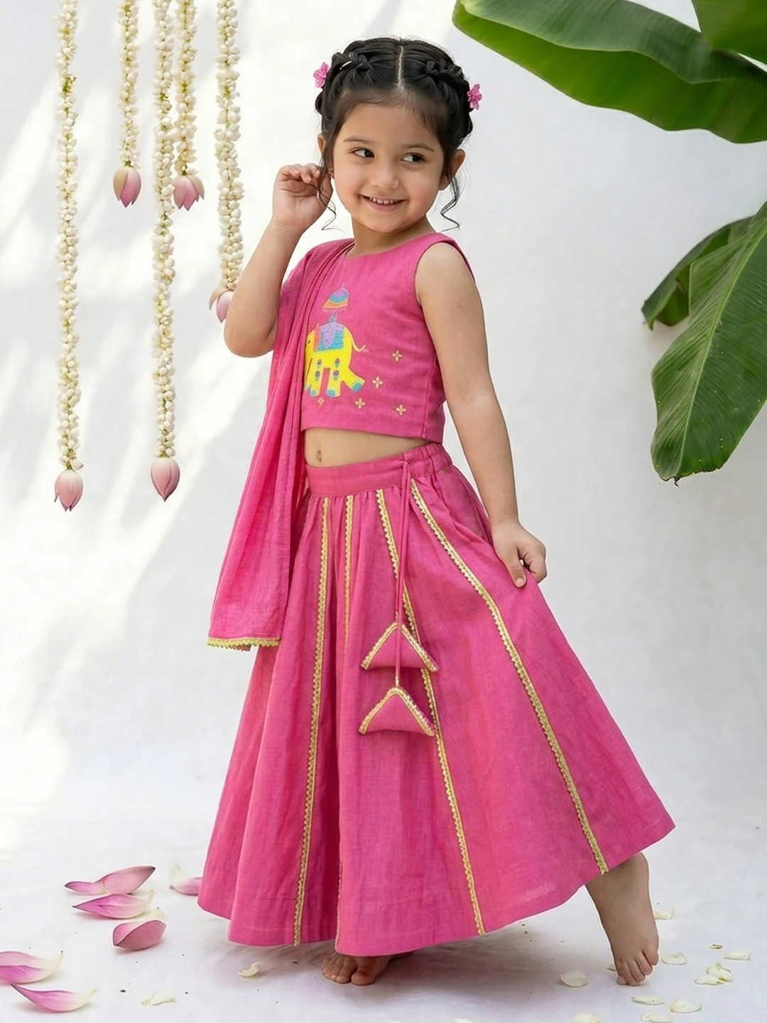 sawali Hasi Pink Lehenga Set